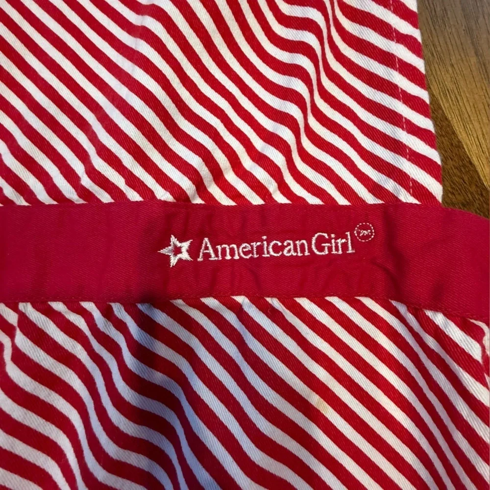 Williams Sonoma American Girl Red and White Striped Kids Apron